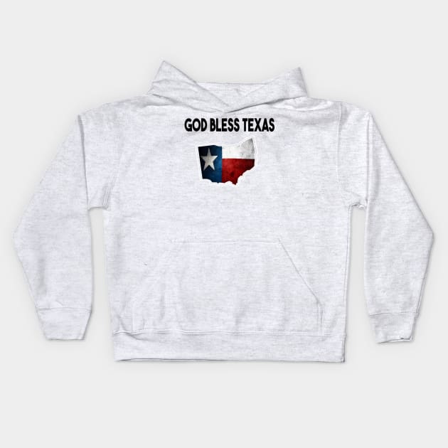 God Bless Texas Ohio Kids Hoodie by raeex